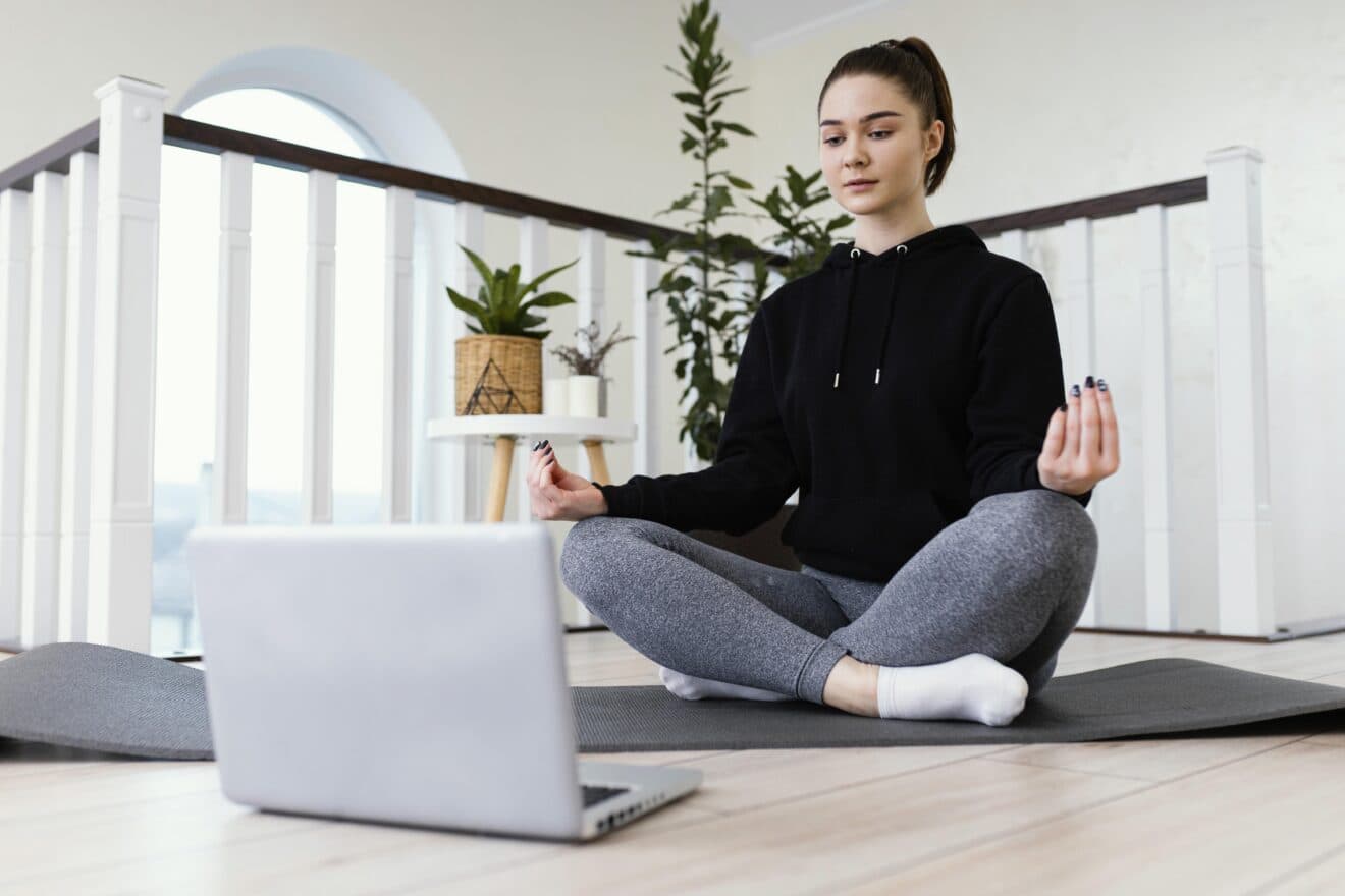 Female Meditating Indoor