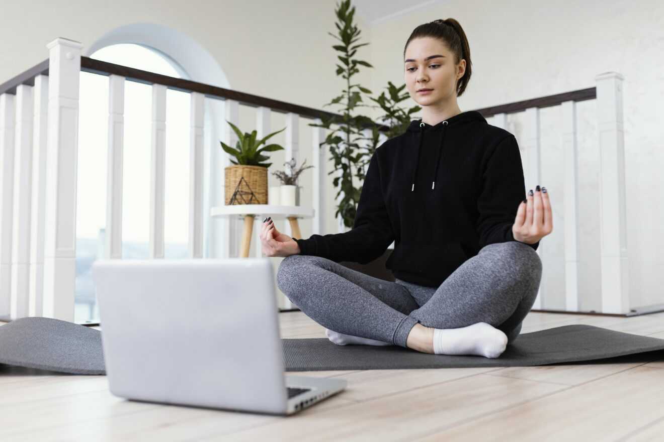 Female Meditating Indoor